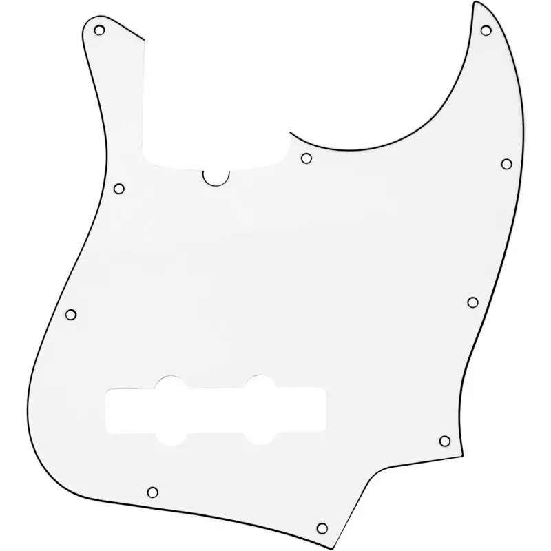 10-hole-contemporary-jazz-bass-pickguards-white 10-Hole Contemporary Jazz Bass Pickguards White