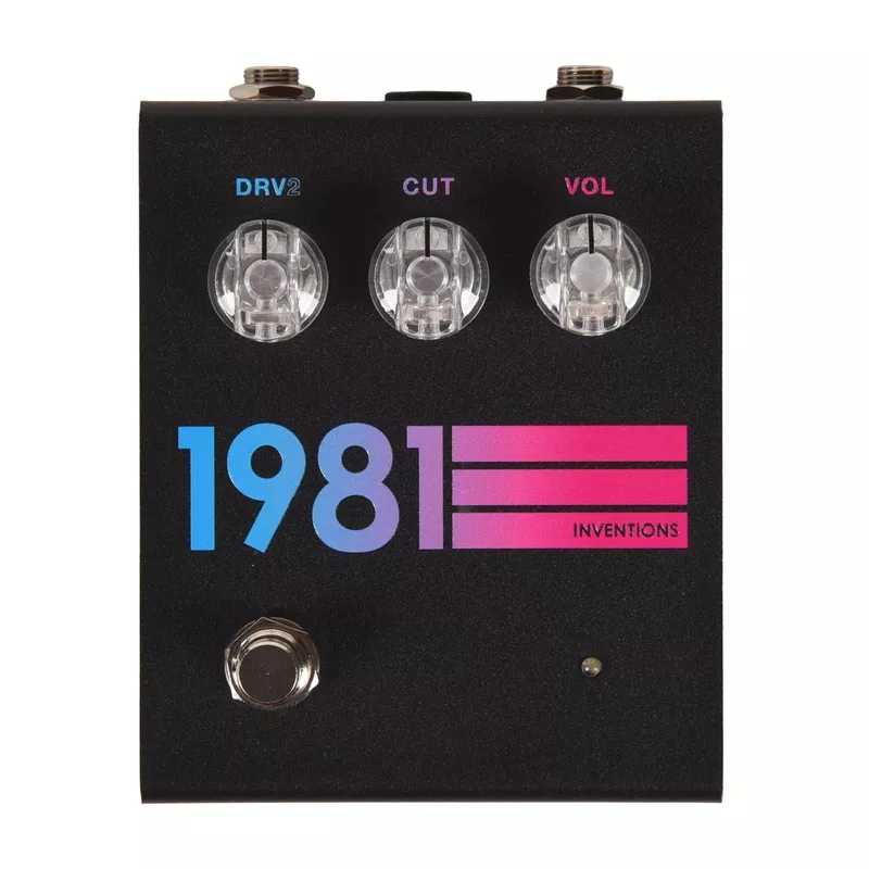 1981-inventions-drv-overdrive-pedal-black-hyperfade 1981 Inventions DRV Overdrive Pedal Black Hyperfade
