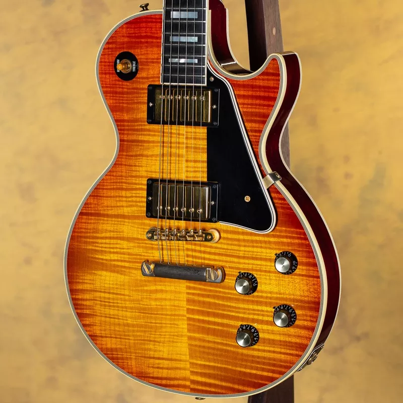 2007-gibson-custom-shop-1968-les-paul-custom-flame-top-washed-cherry 2007 Gibson Custom Shop 1968 Les Paul Custom Flame Top Washed Cherry