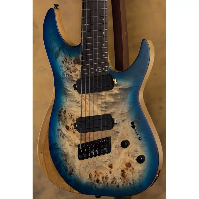 2021-schecter-reaper-7-multi-scale-satin-sky-burst-w-hardshell-case 2021 Schecter Reaper 7 Multi-Scale Satin Sky Burst w/ Hardshell Case
