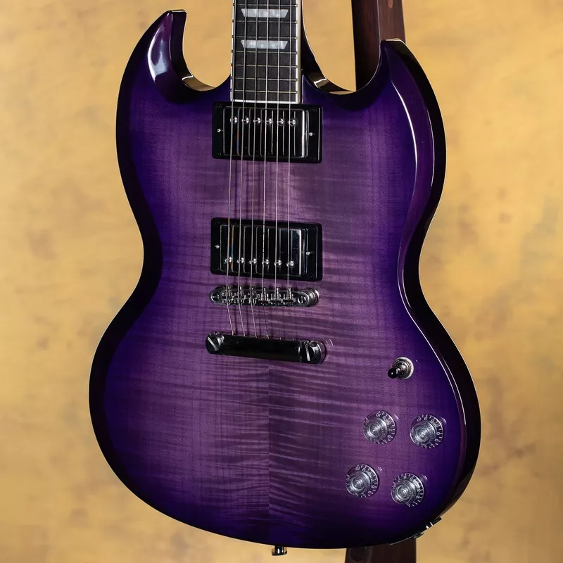 2023-epiphone-sg-modern-figured-purple-burst 2023 Epiphone SG Modern Figured Purple Burst