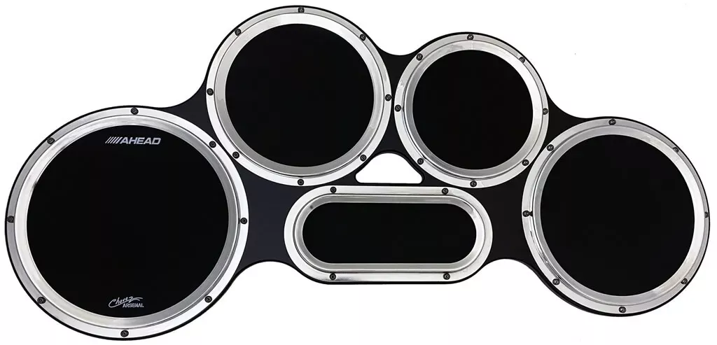 ahead-ahctpch-chavez-arsenal-black-chrome-tenor-practice-pad Ahead AHCTPCH Chavez Arsenal Black/Chrome Tenor Practice Pad