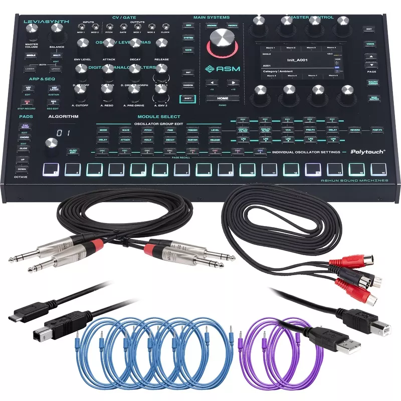 asm-leviasynth-desktop-16-voice-algorithmic-synthesizer-cable-kit ASM Leviasynth Desktop 16-Voice Algorithmic Synthesizer CABLE KIT
