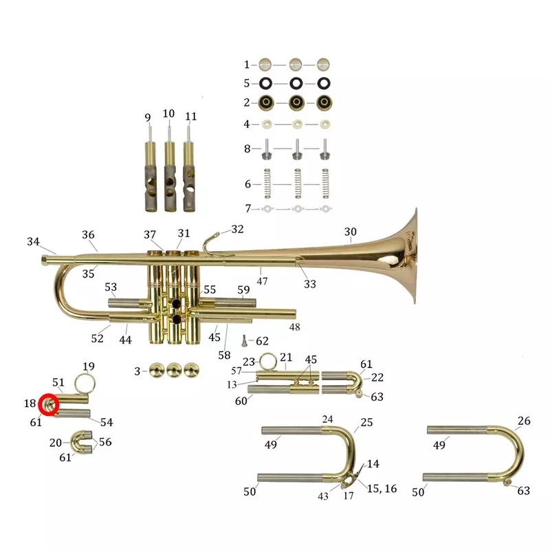 Bach Commercial Bb Trumpet Pull Knob