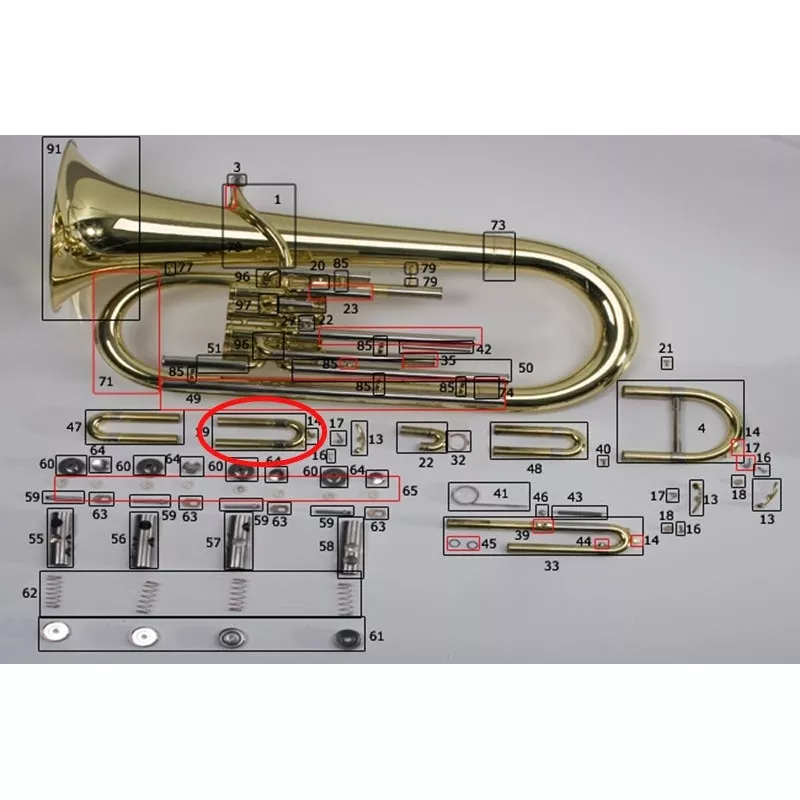 Bach/Conn/King Euphonium 1st Slide Assembly