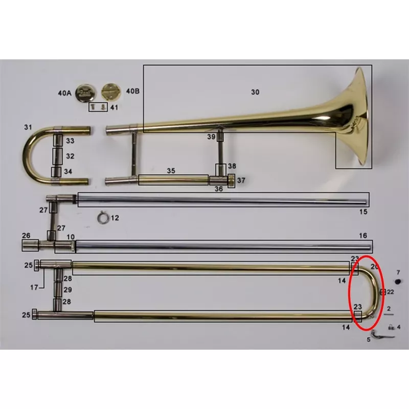 Bach Stradivarius Trombone Bottom Crook Assembly