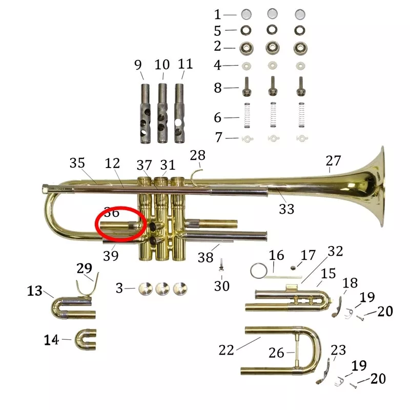 bach-trumpet-student-model-tr600-bell-connection-ferrule Bach Trumpet Student Model TR600 Bell Connection Ferrule