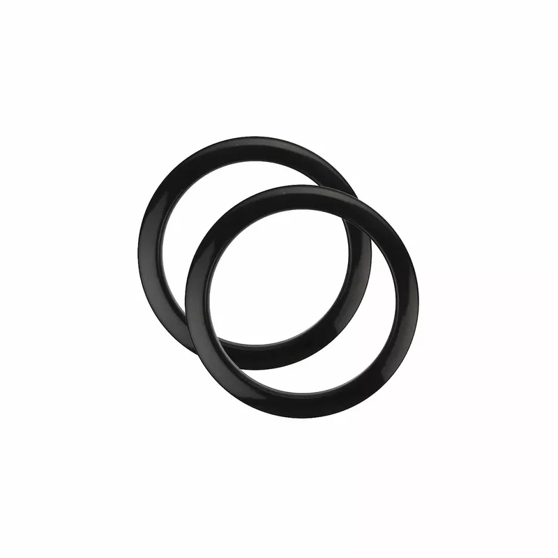 Bass Drum O’s 6″ Bass Drum Head Reinforcement Ring Black (2 Pack Bundle)