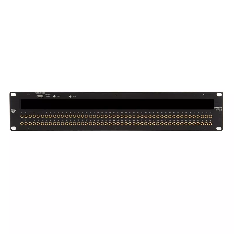 black-lion-audio-pbr-tt-lit-96-point-gold-plated-tt-db25-patchbay-w-customizable Black Lion Audio PBR TT LIT 96-Point Gold-Plated TT/DB25 Patchbay w/ customizable LED display