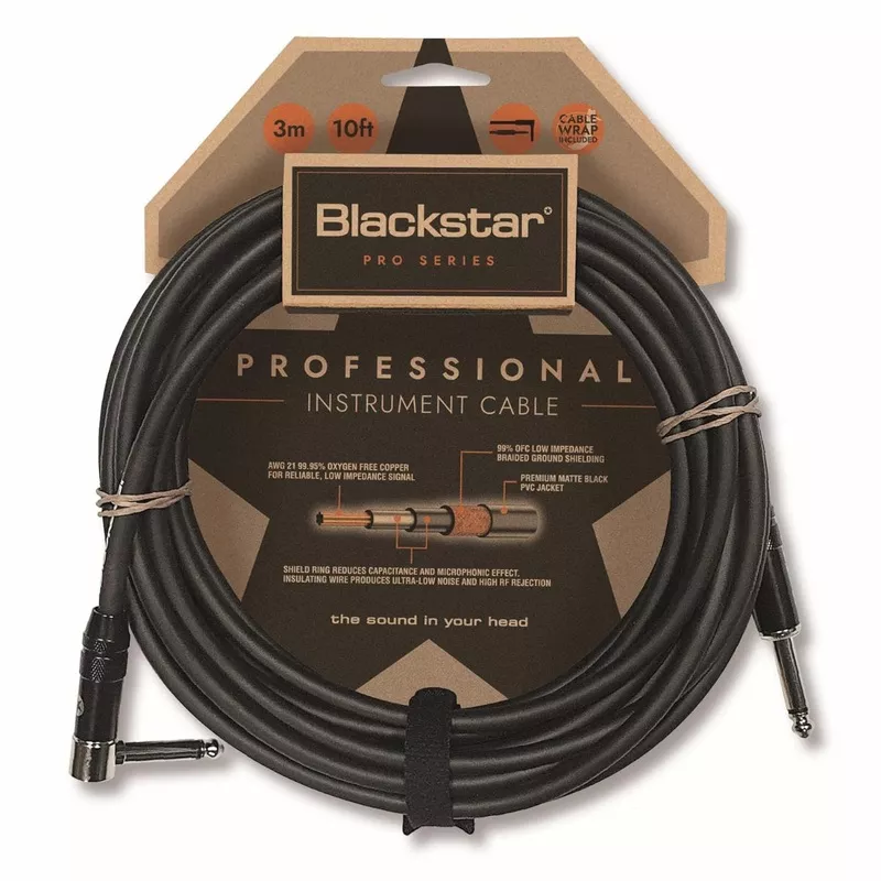 blackstar-pro-series-instrument-cable-straight-to-right-angle-10-ft Blackstar Pro Series Instrument Cable – Straight to Right-Angle – 10 ft.