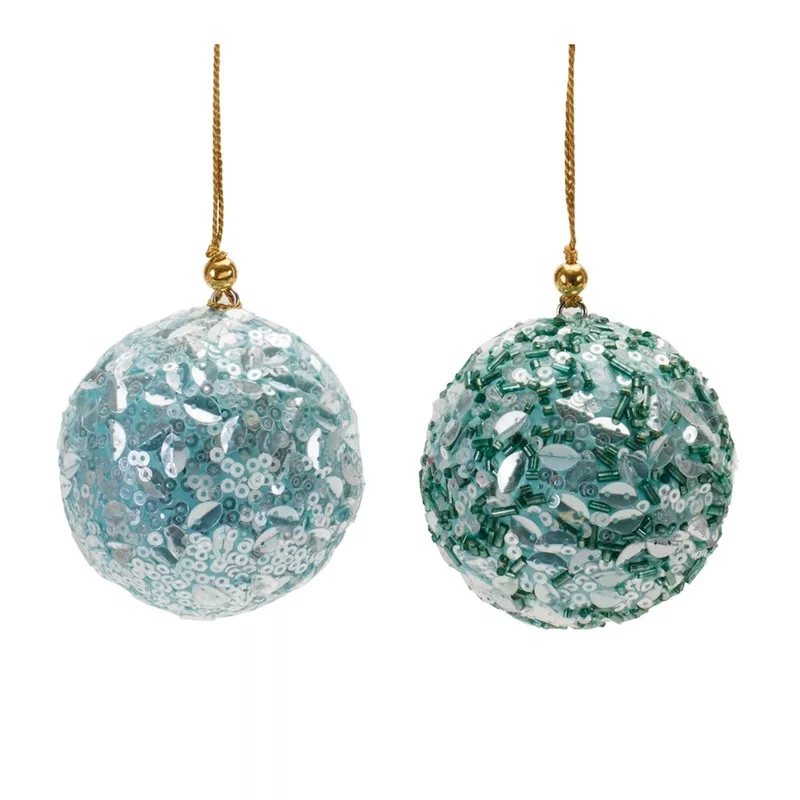 blue-sequined-ball-ornament-set-12 Blue Sequined Ball Ornament (Set of 12)