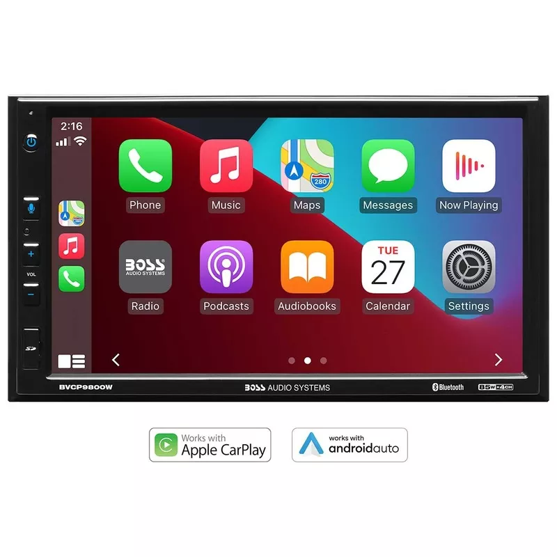 boss-7-double-din-mechless-fixed-face-touchscreen-receiver-bvcp9800w Boss 7 Double DIN MECHLESS Fixed Face Touchscreen Receiver BVCP9800W