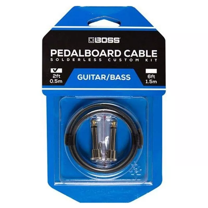 BOSS BCK-2 Solderless Pedalboard Cable Kit – 2 Connectors, 2 Feet