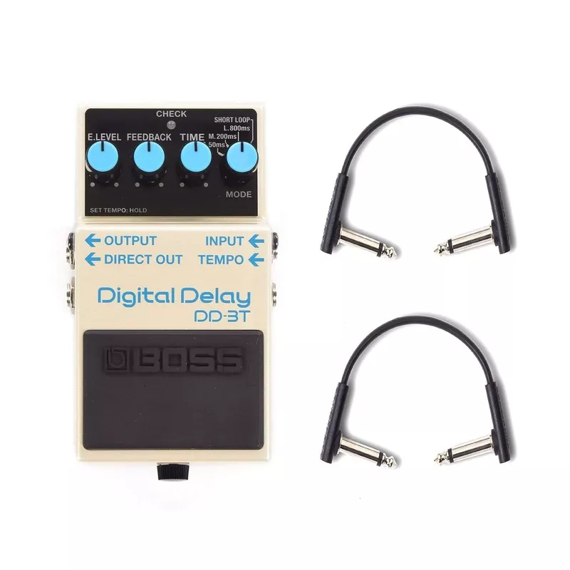 boss-dd-3t-digital-delay-tap-tempo-w-2-rockboard-flat-patch-cables-bundle Boss DD-3T Digital Delay + Tap Tempo w/(2) RockBoard Flat Patch Cables Bundle