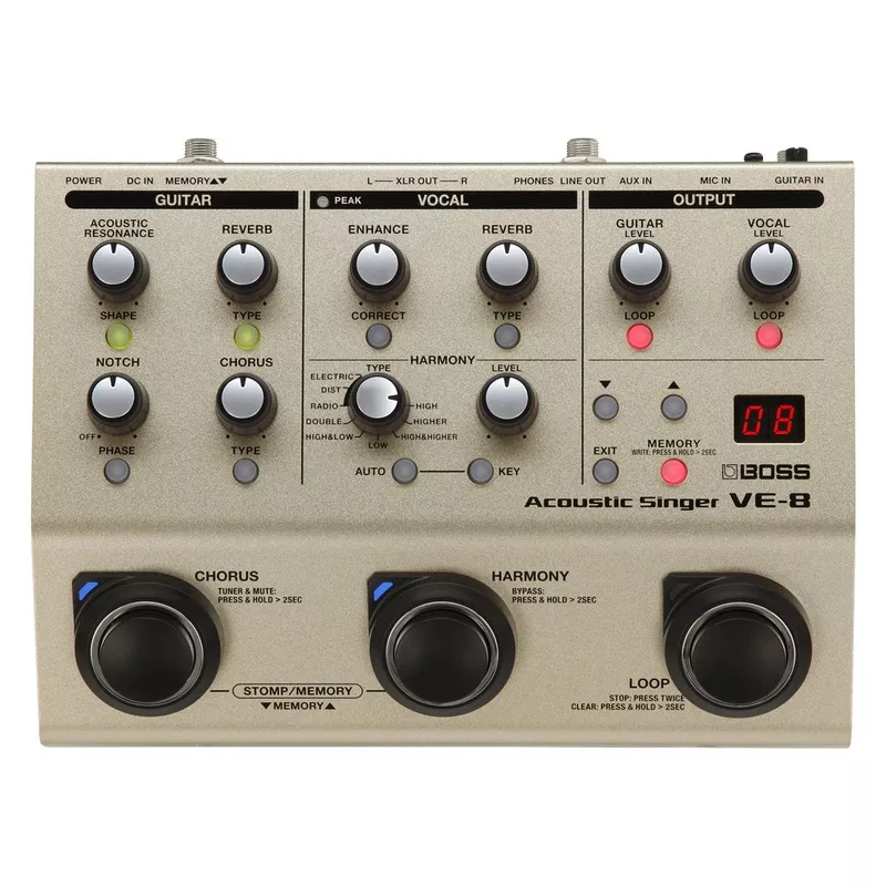 boss-ve-8-acoustic-singer-multi-effects-pedal BOSS VE-8 Acoustic Singer Multi-Effects Pedal