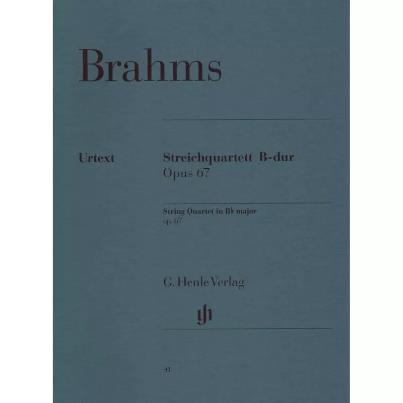 brahms-johannes-string-quartet-in-b-flat-op-67-henle-verlag-urtext-edition Brahms, Johannes – String Quartet in B flat Op 67 – Henle Verlag URTEXT Edition