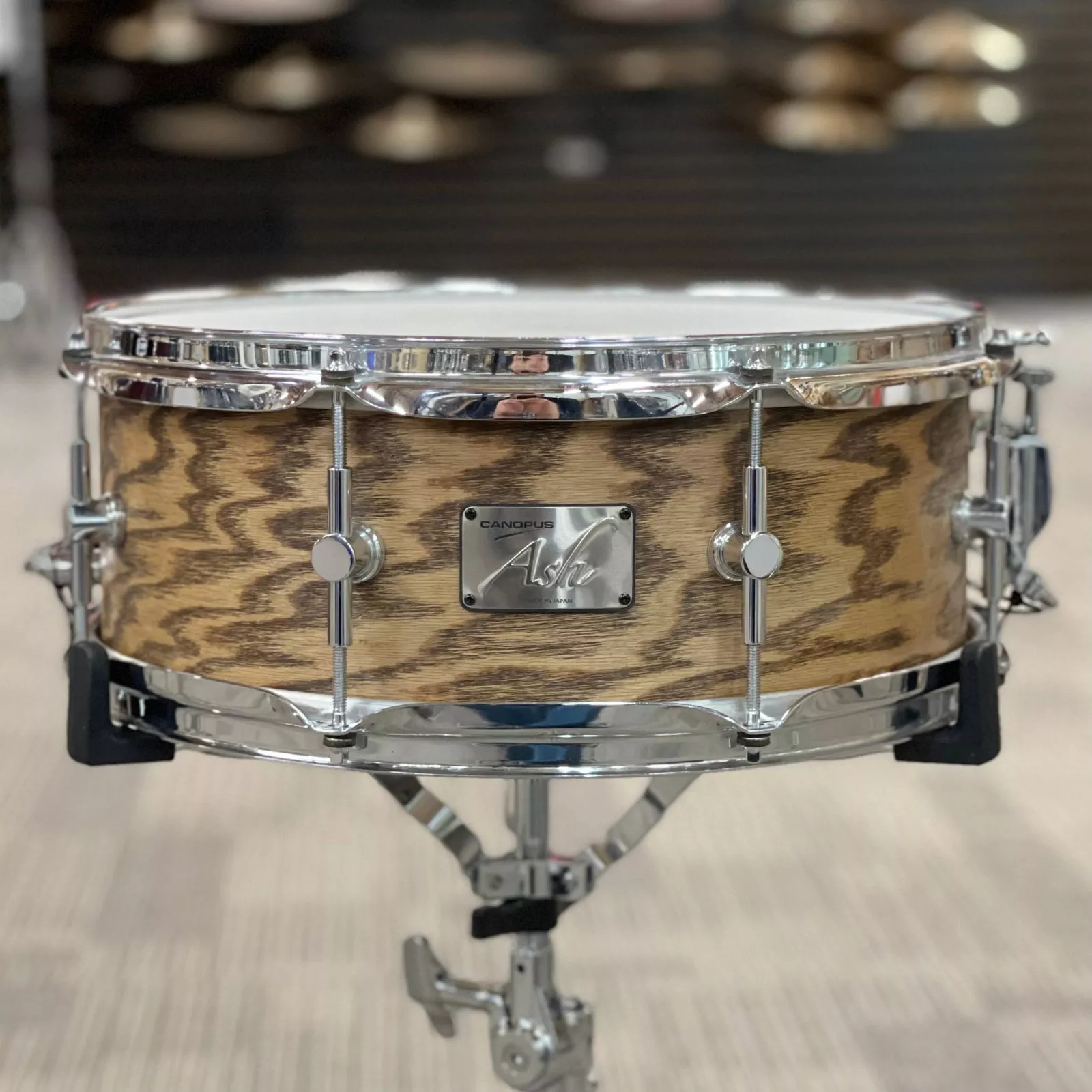 canopus-14x5-5-ash-snare-drum-used CANOPUS 14X5.5 ASH SNARE DRUM - USED