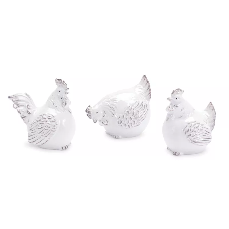 ceramic-chicken-dcor-set-6 Ceramic Chicken Dcor (Set of 6)