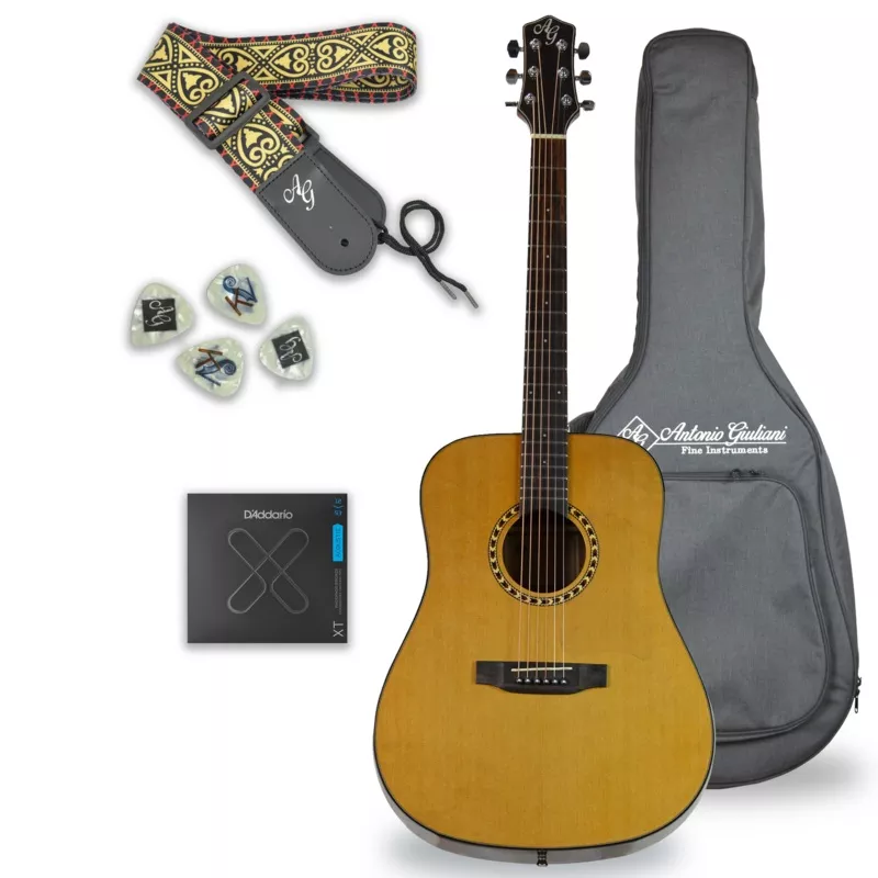 clearance-antonio-giuliani-dn-4-dreadnought-acoustic-guitar-outfit CLEARANCE Antonio Giuliani DN-4 Dreadnought Acoustic Guitar Outfit