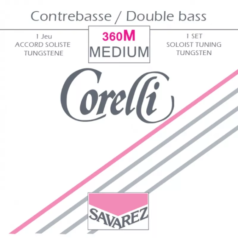 Corelli Tungsten Solo 360M Bass String Set