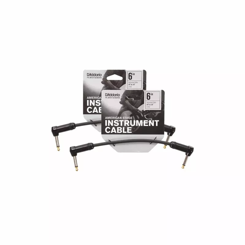 d-addario-american-stage-patch-instrument-cable-6-angle-angle-2-pack-bundle D’Addario American Stage Patch Instrument Cable 6″ Angle-Angle 2 Pack Bundle
