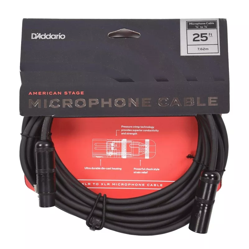 d-addario-american-stage-xlr-microphone-cable-25 D’Addario American Stage XLR Microphone Cable 25′