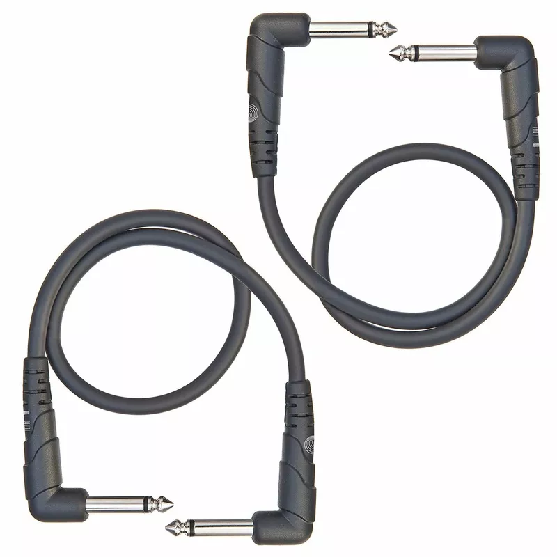 d-addario-classic-series-patch-cable-right-angle-3-2-pack-bundle D’Addario Classic Series Patch Cable Right-Angle 3′ 2 Pack Bundle