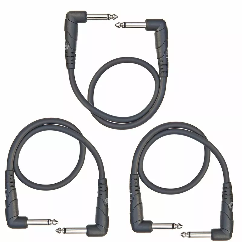 d-addario-classic-series-patch-cable-right-angle-3-3-pack-bundle D’Addario Classic Series Patch Cable Right-Angle 3′ 3 Pack Bundle