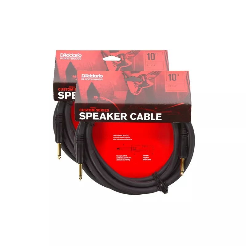 d-addario-custom-1-4-speaker-cable-10-2-pack-bundle D’Addario Custom 1/4″ Speaker Cable 10′ 2 Pack Bundle