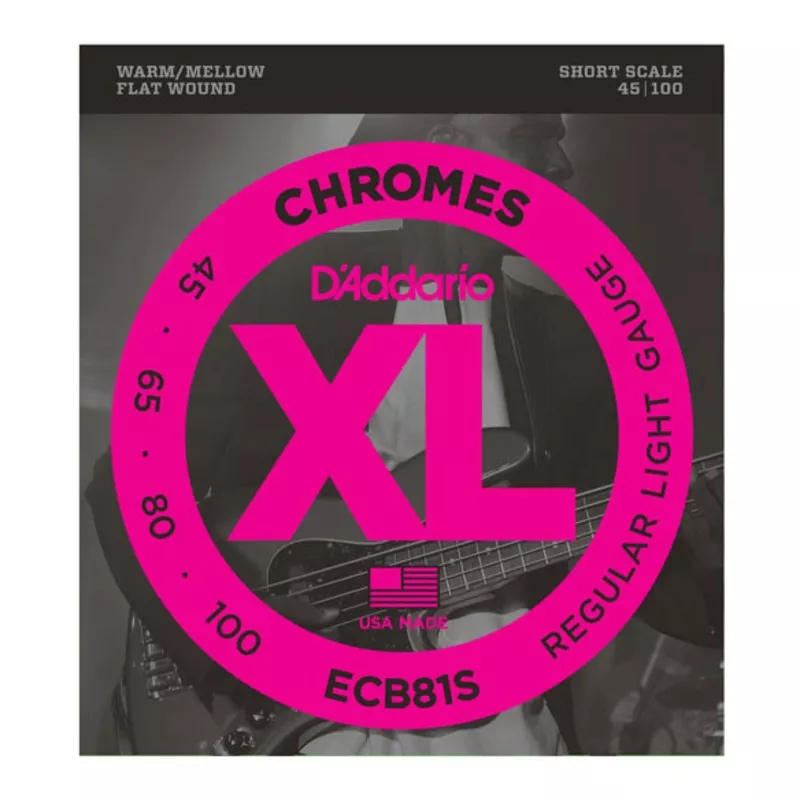 d-addario-ecb81s-short-scale-light-chromes-bass-strings-45-100-gauge D’Addario ECB81S Short Scale Light Chromes Bass Strings 45-100 Gauge