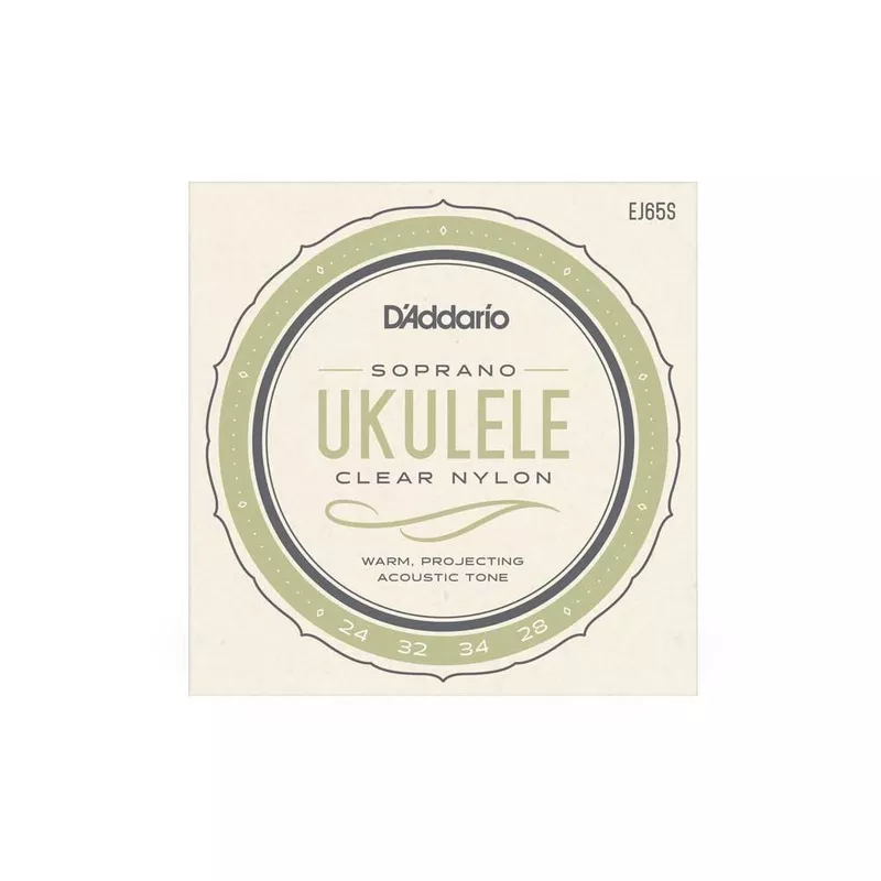d-addario-ej65s-soprano-ukulele-string-set-clear-nylon-24-34 D’Addario – EJ65S – Soprano Ukulele String Set – Clear Nylon 24-34