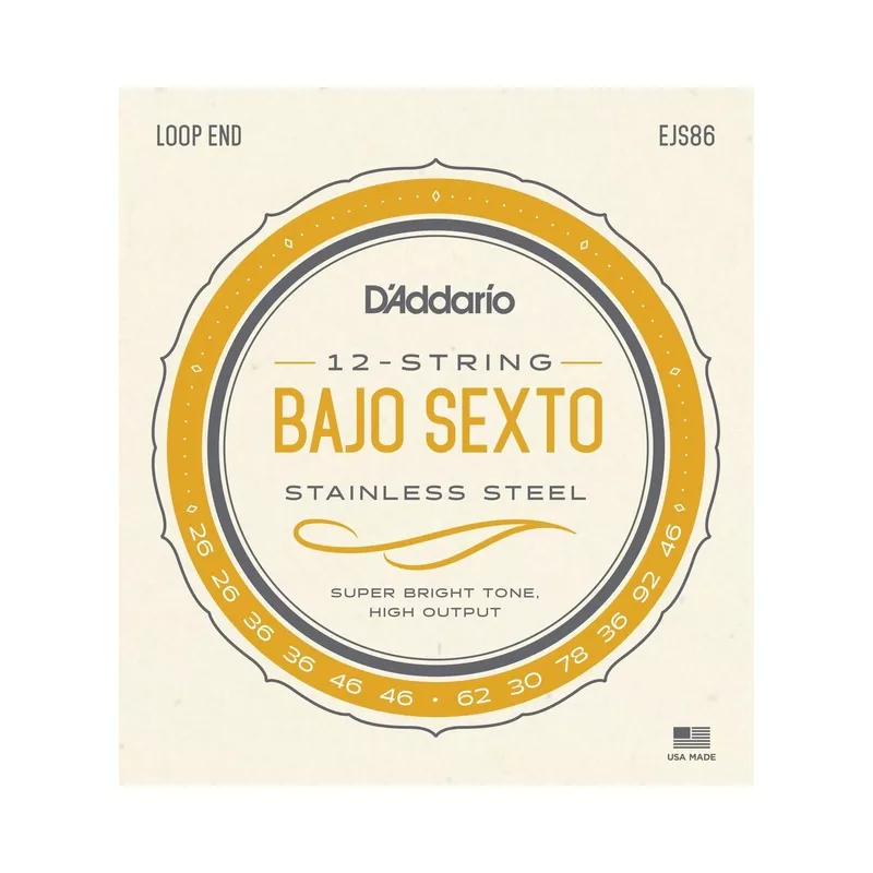 d-addario-ejs86-stainless-steel-12-string-bajo-sexto-strings D’Addario EJS86 Stainless Steel 12-String Bajo Sexto Strings