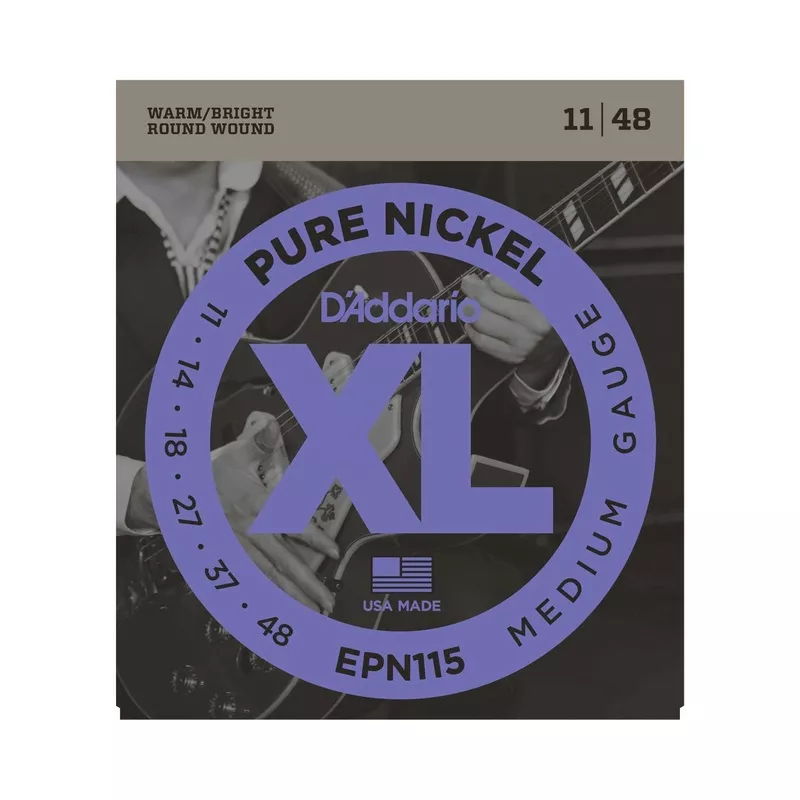 d-addario-epn115-pure-nickel-electric-guitar-strings-medium D’Addario EPN115 Pure Nickel Electric Guitar Strings, Medium