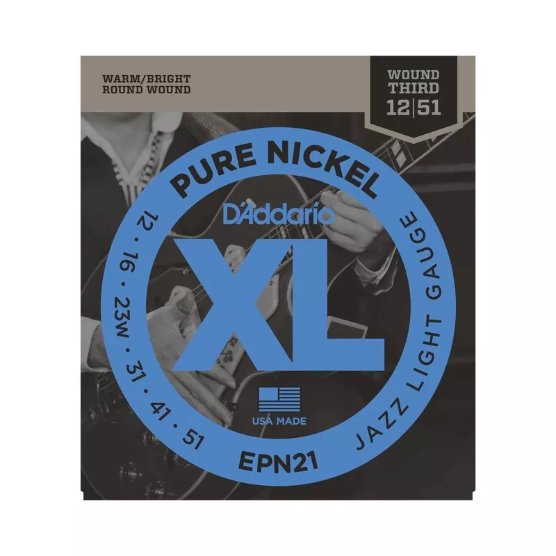 d-addario-epn21-pure-nickel-electric-guitar-strings-jazz-light D’Addario EPN21 Pure Nickel Electric Guitar Strings, Jazz Light