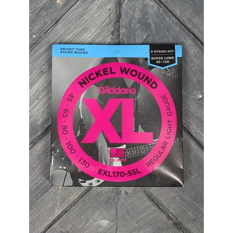d-addario-exl170-5sl-45-130-regular-light-super-long-scale-5-string-bass-strings D’Addario EXL170-5SL 45-130 Regular Light Super Long Scale 5-String Bass Strings