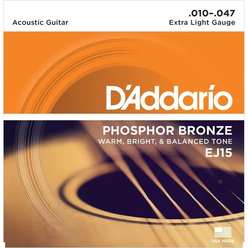 D’Addario Phosphor Bronze Guitar Set Extra Light