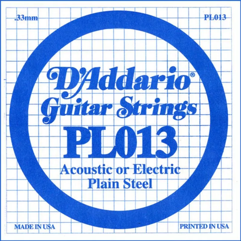 D’Addario PL013 Plain Steel Guitar Single String