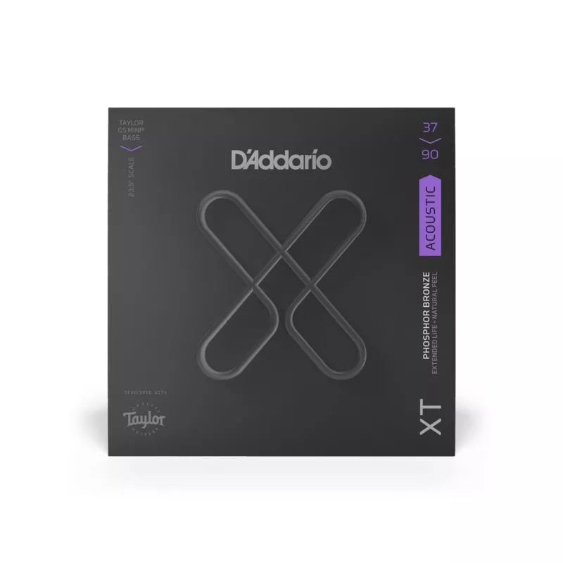 d-addario-xtb3790gs-phosphor-bronze-coated-taylor-gs-mini-bass-strings-custom-li D’Addario XTB3790GS Phosphor Bronze Coated Taylor GS Mini Bass Strings, Custom Light