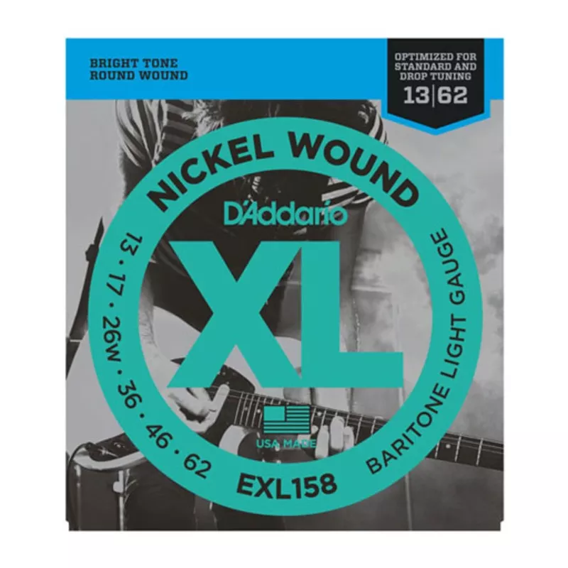 daddario-exl158-nickel-wound-electric-strings-baritone-light-13-62 DAddario EXL158 Nickel Wound Electric Strings – Baritone Light 13-62