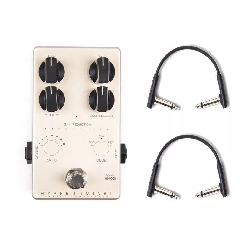 Darkglass Electronics Hyper Luminal Hybrid Compressor w/RockBoard Flat Patch Cables Bundle