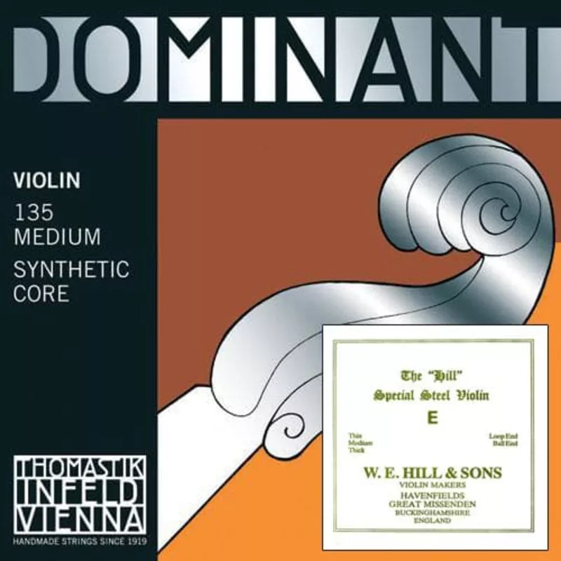 dominant-custom-violin-string-set-with-loop-end-hill-e-4-4-size-medium-gauge Dominant Custom Violin String Set with Loop-End Hill E – 4/4 size – Medium Gauge