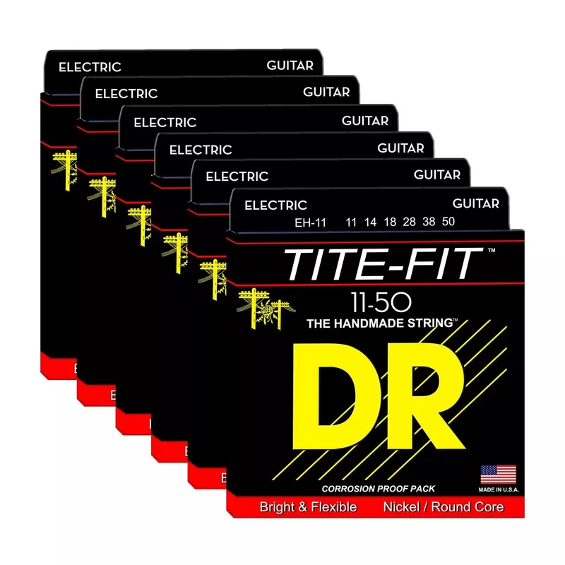 dr-strings-eh-11-tite-fit-electric-11-50-6-pack-bundle DR Strings EH-11 Tite Fit Electric 11-50 6 Pack Bundle