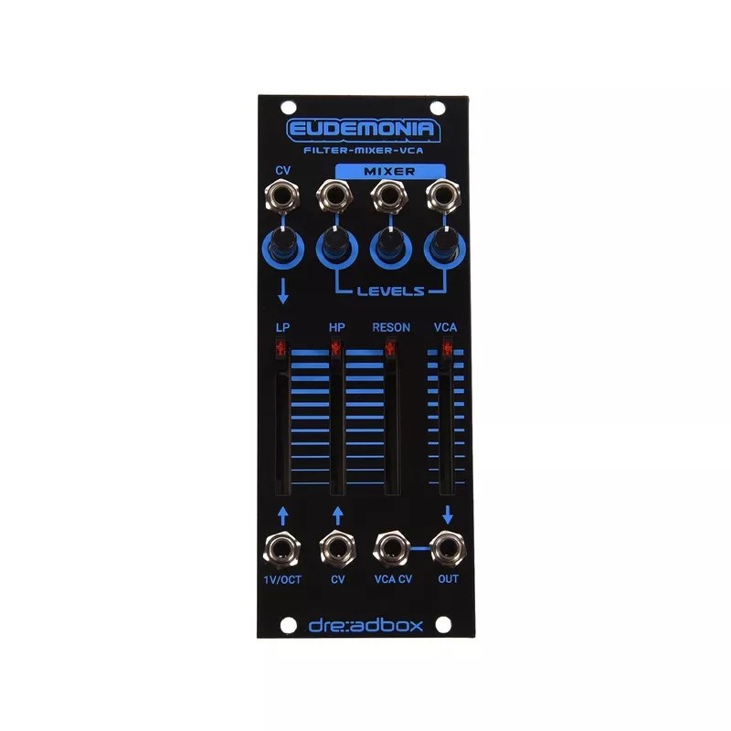 dreadbox-eudemonia-dual-filter-mixer-vca-eurorack-module-black-light Dreadbox Eudemonia Dual Filter, Mixer & VCA Eurorack Module Black Light