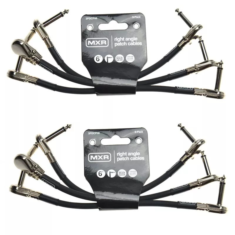 Dunlop Instrument Patch Cable 6 Inch 6 Pack Bundle