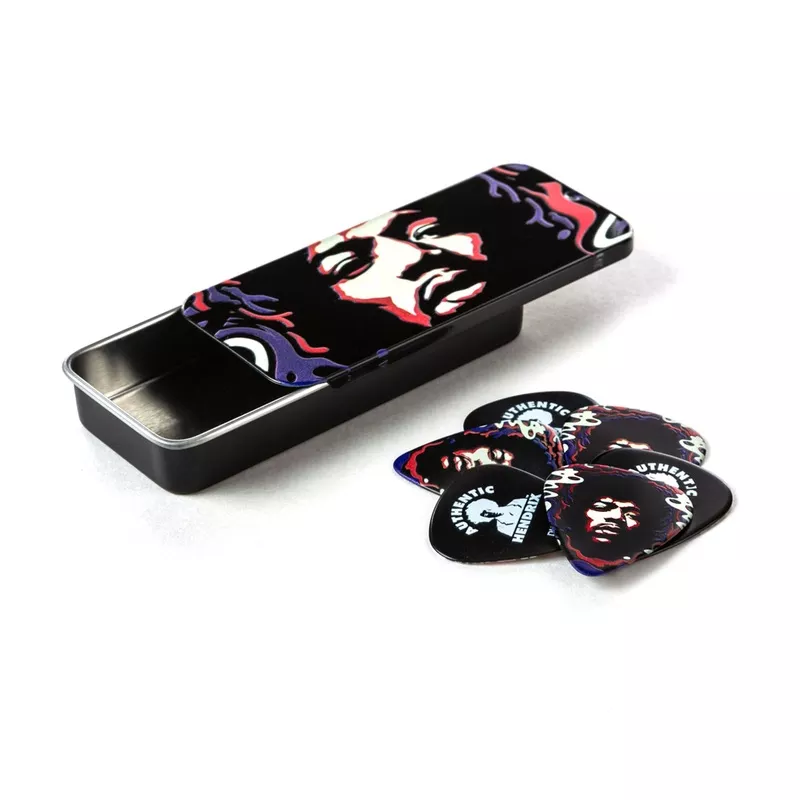 Dunlop Jimi Hendrix Star Haze Pick Tin 4 Pack Bundle