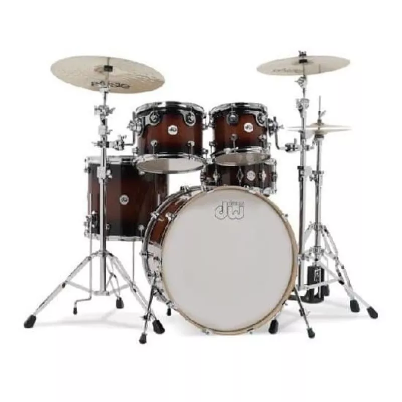DW Design 5pc Drum Set Tobacco Burst Lacquer