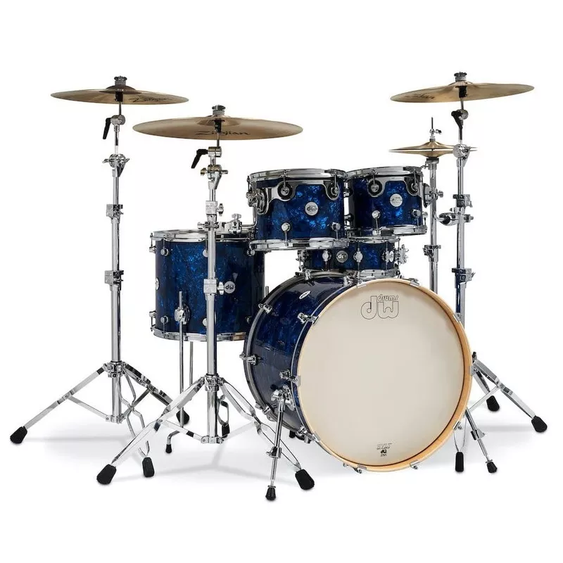 dw-design-series-finish-ply-drum-set-deep-blue-marine DW Design Series Finish Ply Drum Set Deep Blue Marine
