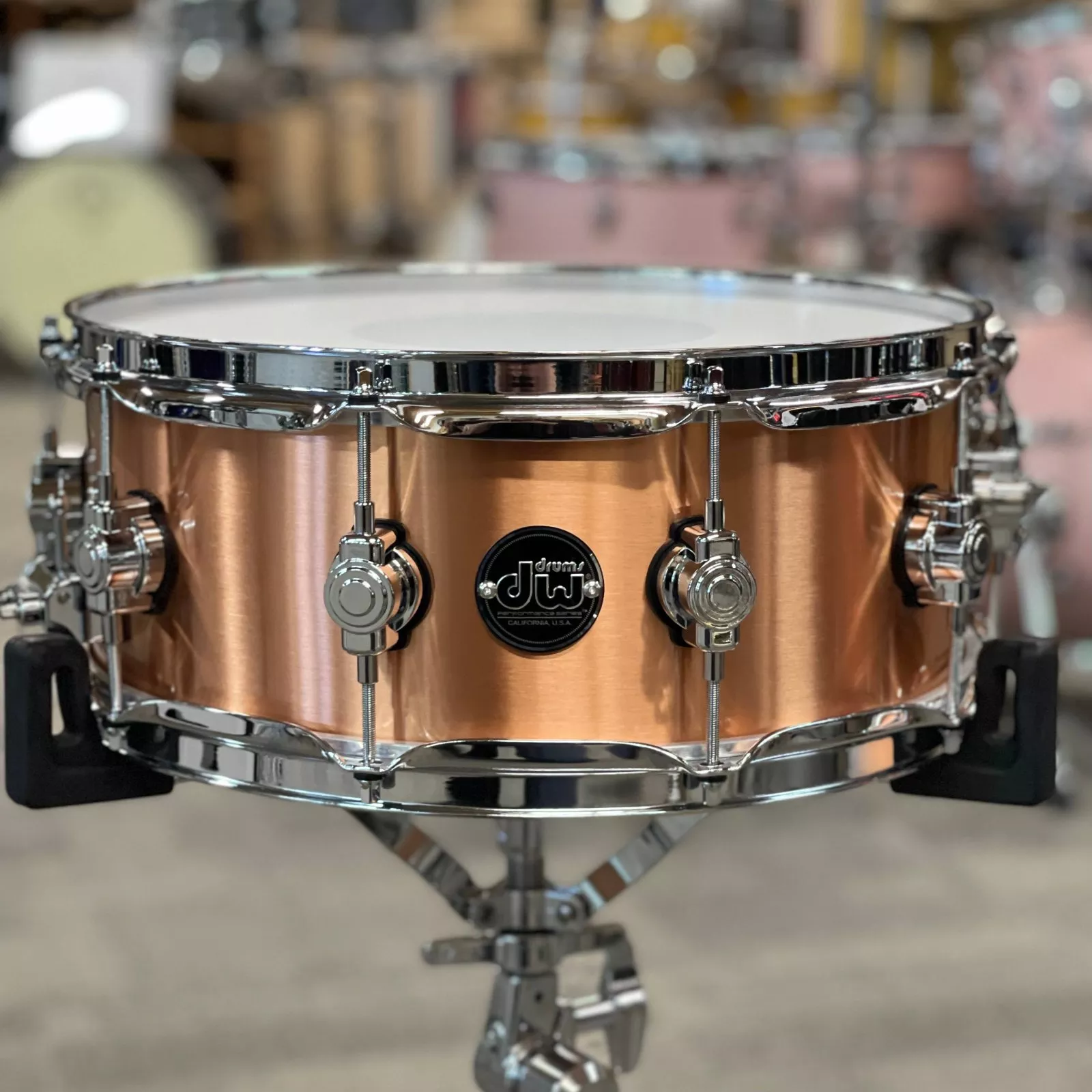 DW DRPM5514SSCP 5.5X14" PERFORMANCE SERIES POLISHED COPPER SNARE DRUM