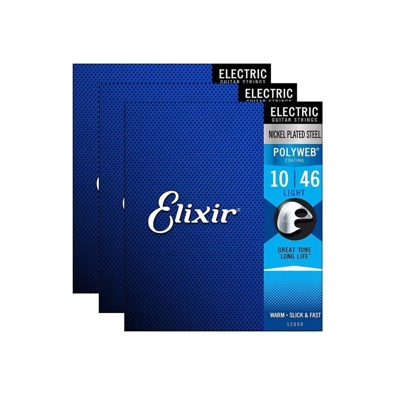 elixir-12050-electric-poly-light-10-46-3-pack-bundle Elixir 12050 Electric Poly Light 10-46 3 Pack Bundle