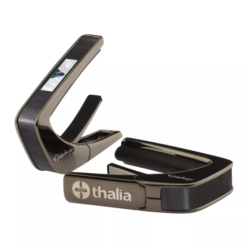 epiphone-v-block-ebony-capo-black-chrome-exclusive Epiphone V-Block Ebony Capo, Black Chrome, Exclusive